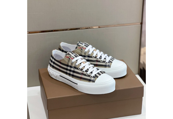 Bur*berry Vintage Check Cotton Sneakers