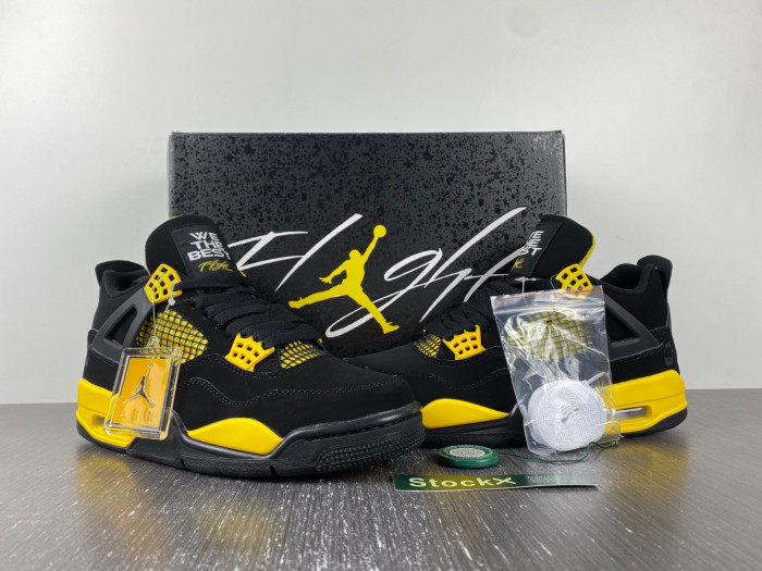 air jordan 4 retro thunder 308497-008 （box updated)