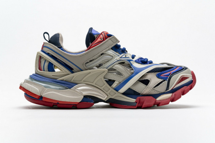 belanciaga Track 2 Sneaker Beige Blue 570391 W2GN2 8570