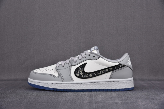 d1or x air jordan 1 low aj1 grey white black 553668 998