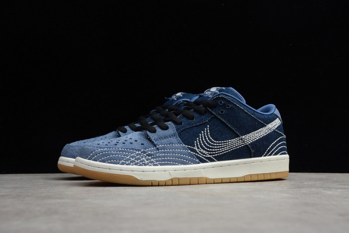 nike sb dunk low denim sashiko - cv0316-400