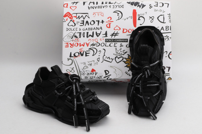 mixed-material space sneakers