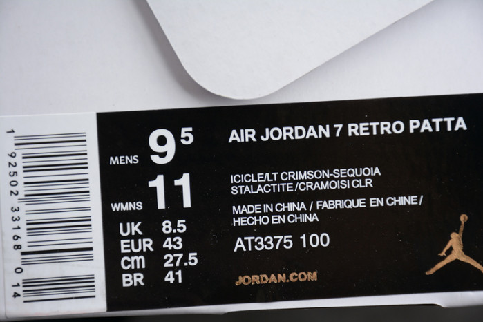 air jordan 7 retro patta "patta" at3375-100