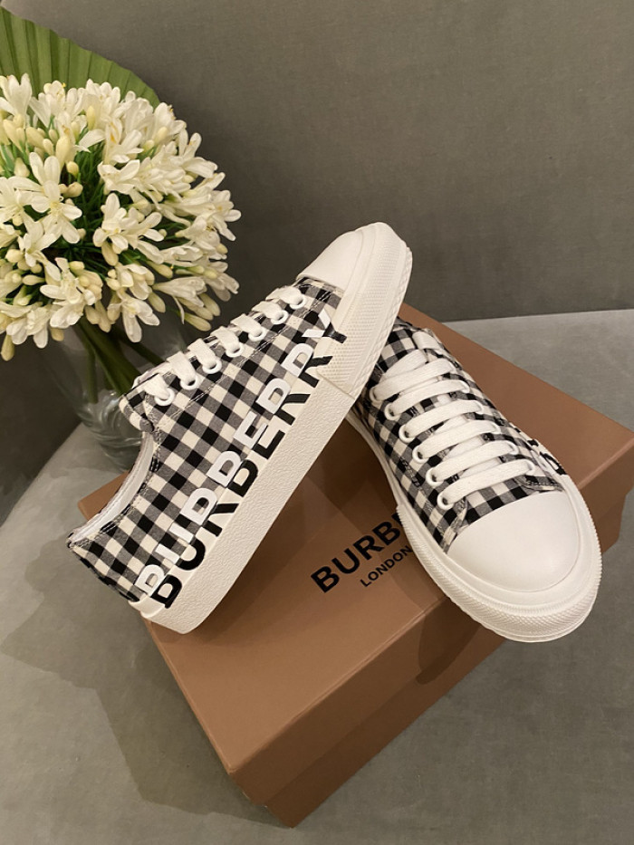 B**rry vintage check cotton sneakers
