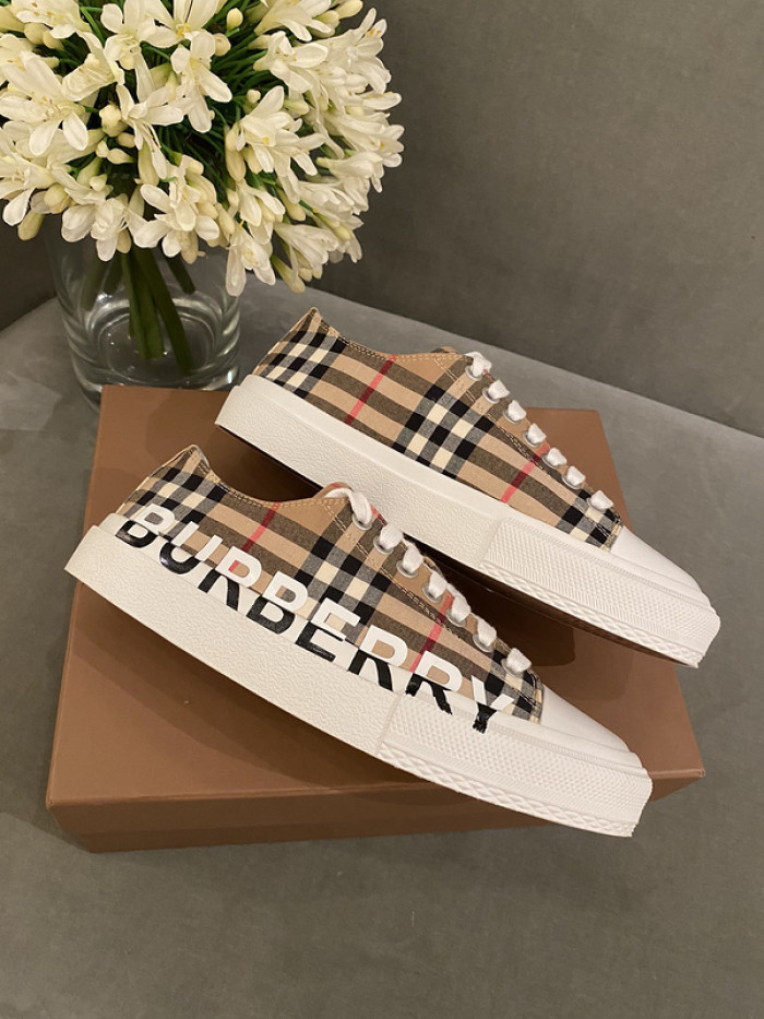 B**rry vintage check cotton sneakers