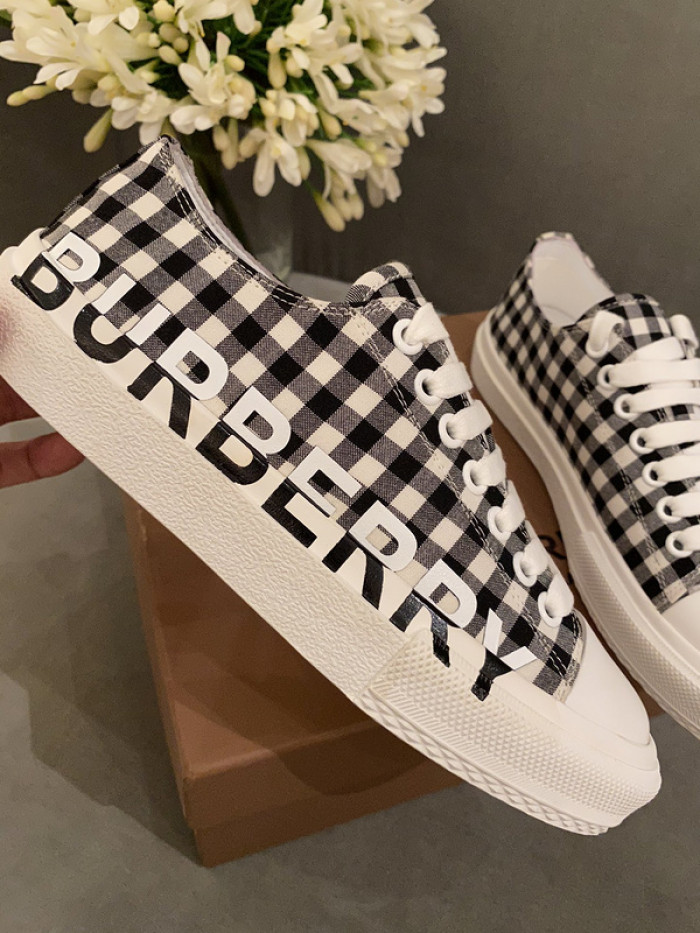 B**rry vintage check cotton sneakers