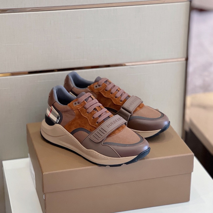 Bur*berry Vintage Check, Leather and Mesh Sneakers