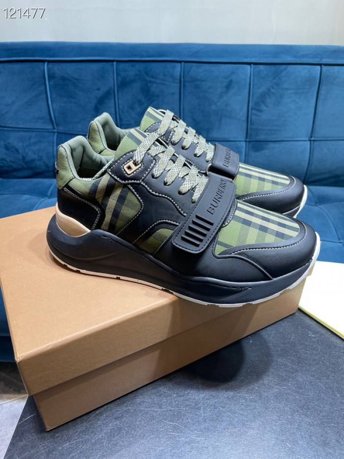 Bur*berry Vintage Check, Leather and Mesh Sneakers