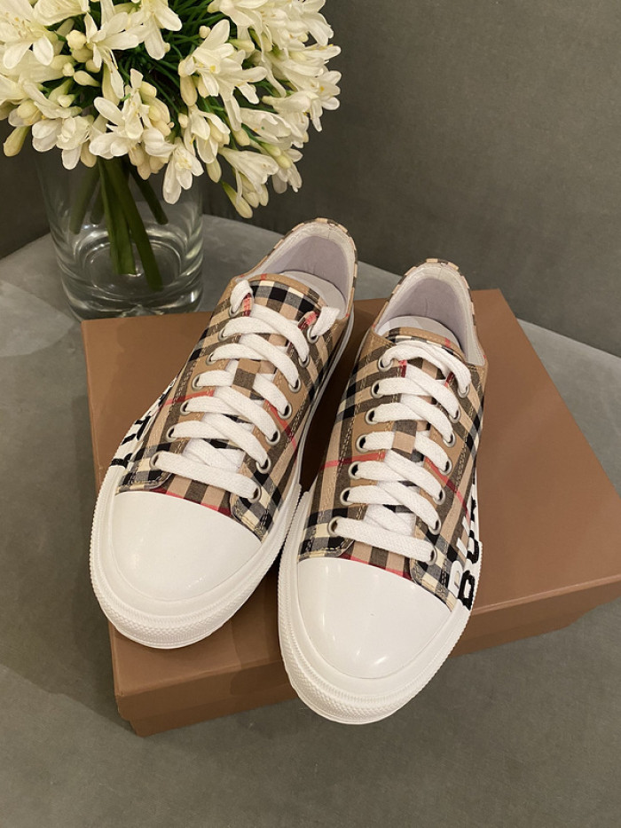B**rry vintage check cotton sneakers