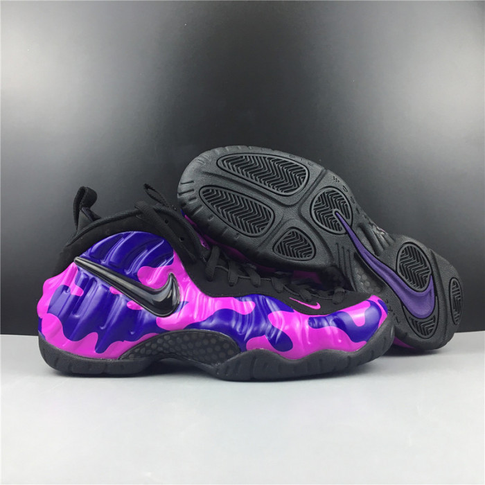 nike air foamposite pro "purple camo" (black) - 624041-012