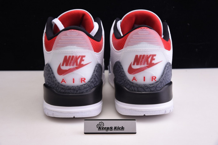 air jordan 3 retro "white fire red" cz6431-100