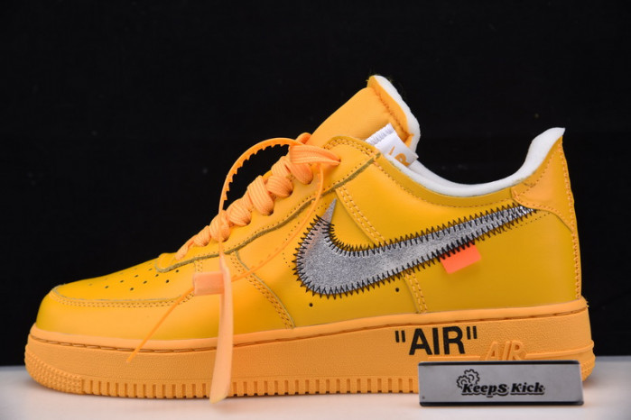 off-white nike air force 1 yellow university gold dd1876-700