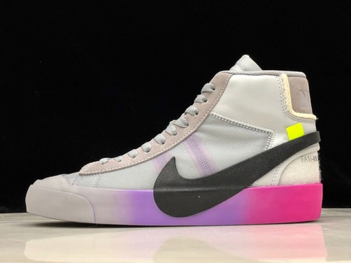 nike blazer mid ow wolf grey serena "queen" aa3832-002