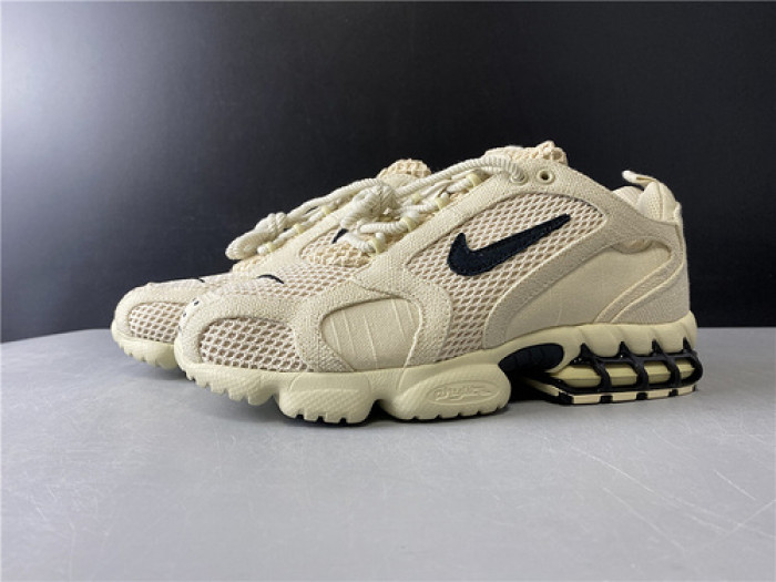 nike stussy x air zoom spiridon caged ''fossil'' - cq5486 200