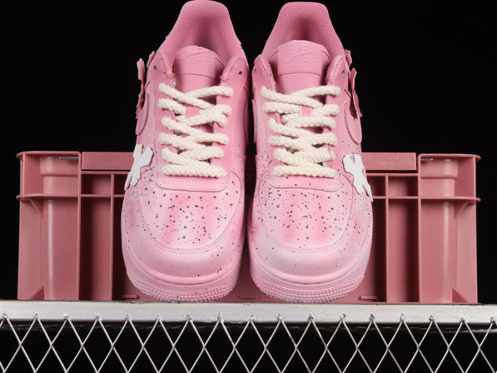 Ch*0me He**ts x nike air force 1 low 07 pink/pink/white dd8959-100